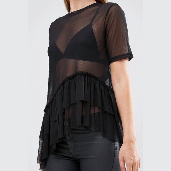 ASOS Layered Ruffled Hem Shirt - Picture 3 of 6